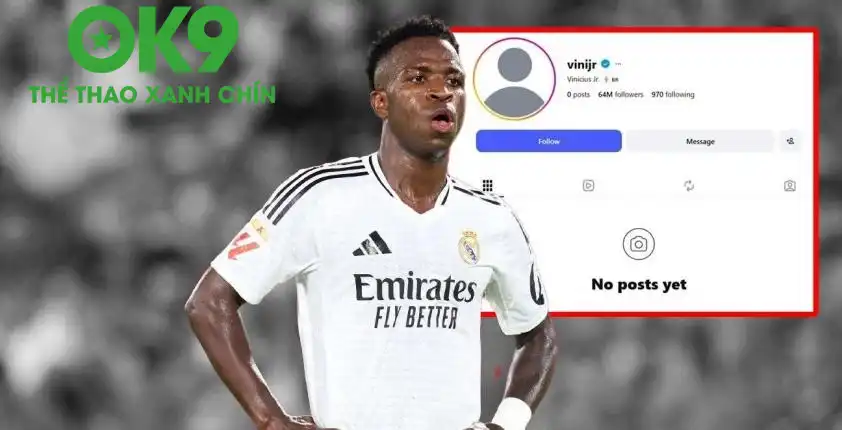 Vinicius xóa mọi thông tin về Real Madrid trên Instagram cá nhân Vinicius xóa mọi thông tin về Real Madrid trên Instagram cá nhân